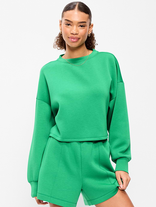Old Navy Bounce Fleece Quilted Crew-Neck Top — photo 1