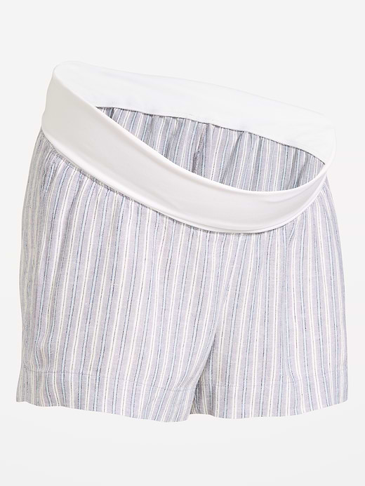 Old Navy Maternity Linen-Blend Pull-On Shorts -- 3.5-inch inseam — photo 4