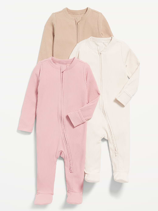 Old Navy 2-Way-Zip Sleep & Play Footed One-Piece 3-Pack for Baby — photo 1