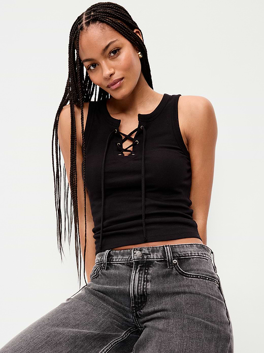 Old Navy Lace-Up Tank Top — photo 1