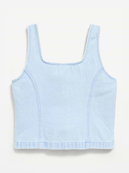 Old Navy Button-Front Denim Tank Top for Girls — photo 4