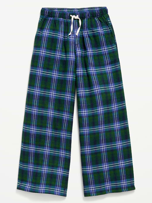 Old Navy Pull-On Wide-Leg Flannel Plaid Pants for Girls — photo 1