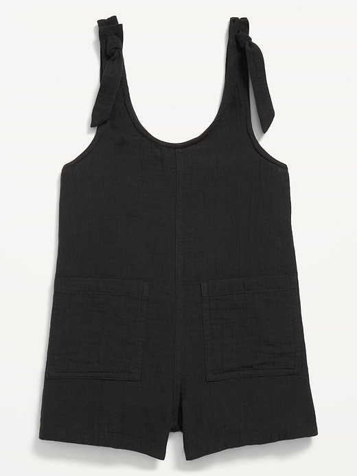 Old Navy Sleeveless Tie-Strap Double-Weave Romper for Girls — photo 4