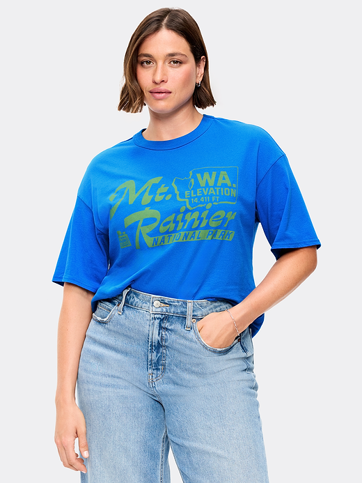 Old Navy Yosemite National Park Crew-Neck Oversized T-Shirt — photo 7