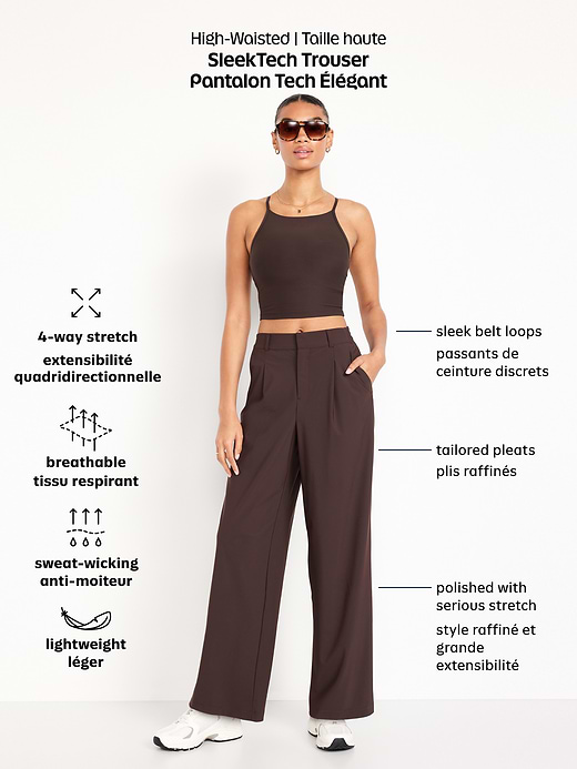 Old Navy High-Waisted SleekTech Trouser Pants — photo 10