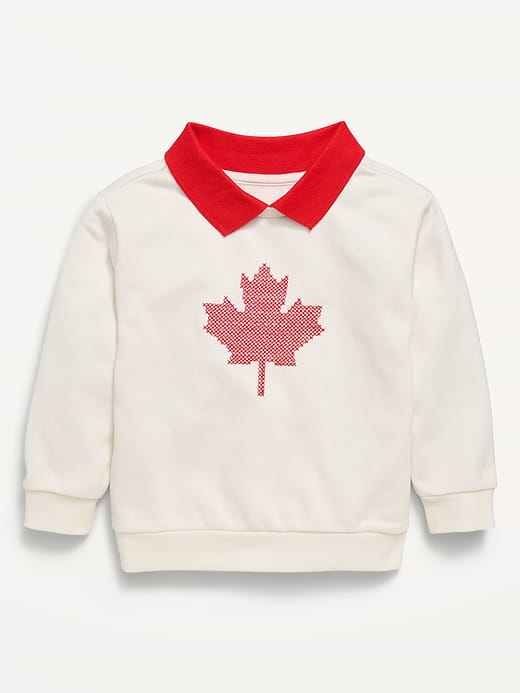 Old Navy Oversized Unisex Collared Graphic Sweatshirt for Toddler — photo 1