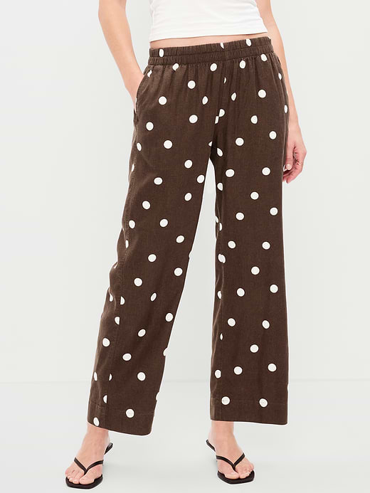 Old Navy High-Waisted Linen-Blend Straight Ankle Pants — photo 3