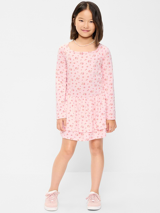 Old Navy Fitted Long-Sleeve Ruffled Dress for Girls — photo 1