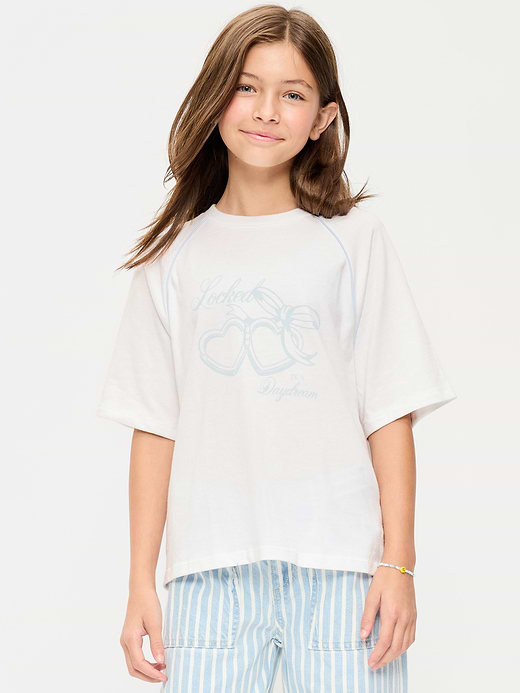Old Navy Oversized Short-Sleeve Graphic T-Shirt for Girls — photo 1