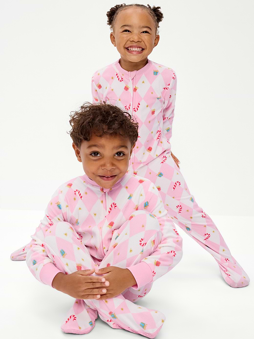 Old Navy 2-Way-Zip Microfleece Pajama One-Piece for Toddler & Baby — photo 1