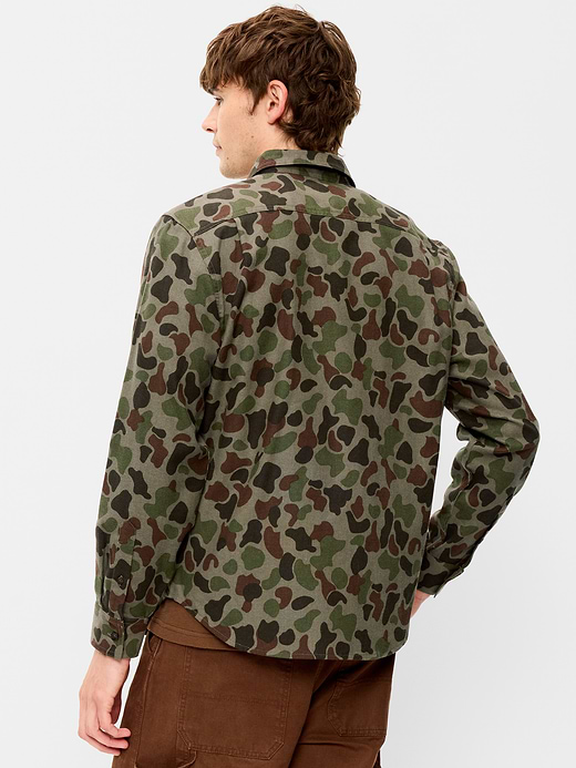 Old Navy Relaxed Long-Sleeve Flannel Pocket Shirt — photo 3