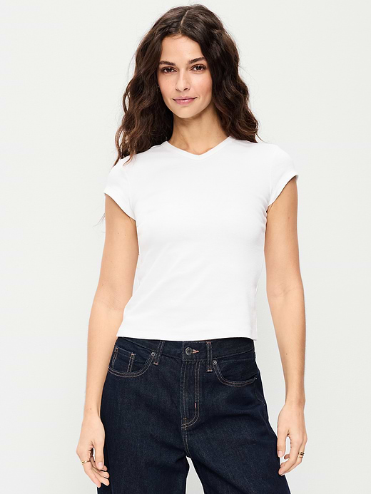 Old Navy Snug High V-Neck T-Shirt — photo 1