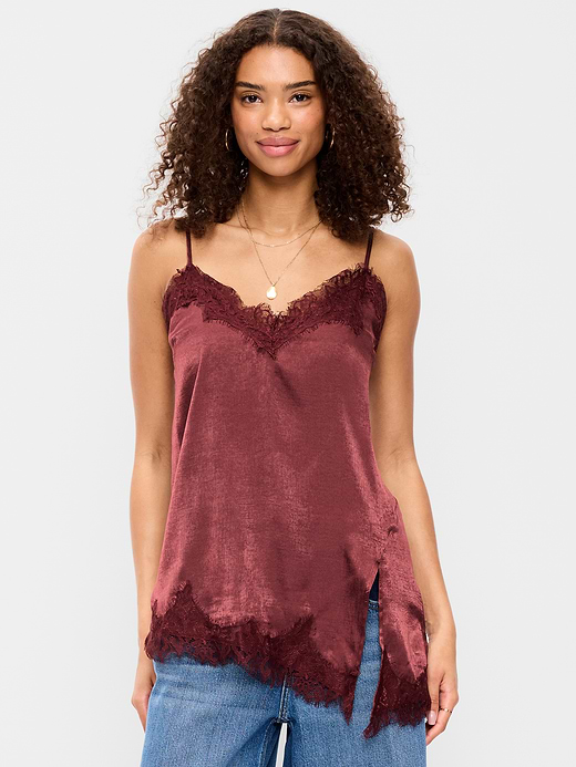 Old Navy Asymmetrical Lace-Trim Cami Top — photo 1