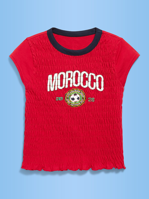 Old Navy FIFA World Cup 26™ Brazil Smocked Graphic T-Shirt for Girls — photo 4