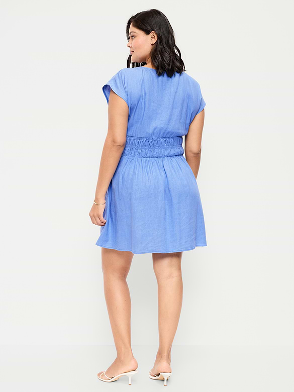 Old Navy Smocked-Bodice Fit & Flare Mini Dress — photo 11