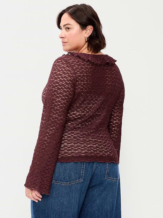 Old Navy Fitted Bell-Sleeve Ruffle Top — photo 10