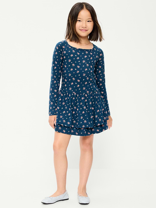 Old Navy Fitted Long-Sleeve Ruffled Dress for Girls — photo 1