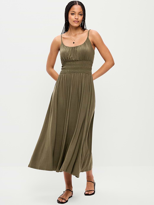Old Navy Fit & Flare Jersey Smocked-Waist Midi Dress — photo 10