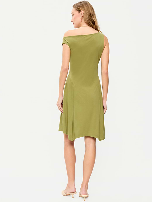 Old Navy Fit & Flare Asymmetrical Shoulder Mini Dress — photo 3