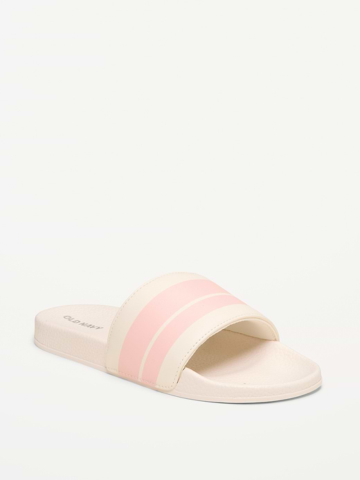 Old Navy Faux-Leather Pool Slide Sandals for Girls