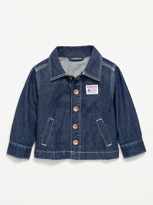 Old Navy Loose Unisex Denim Barn Coat for Toddler — photo 1