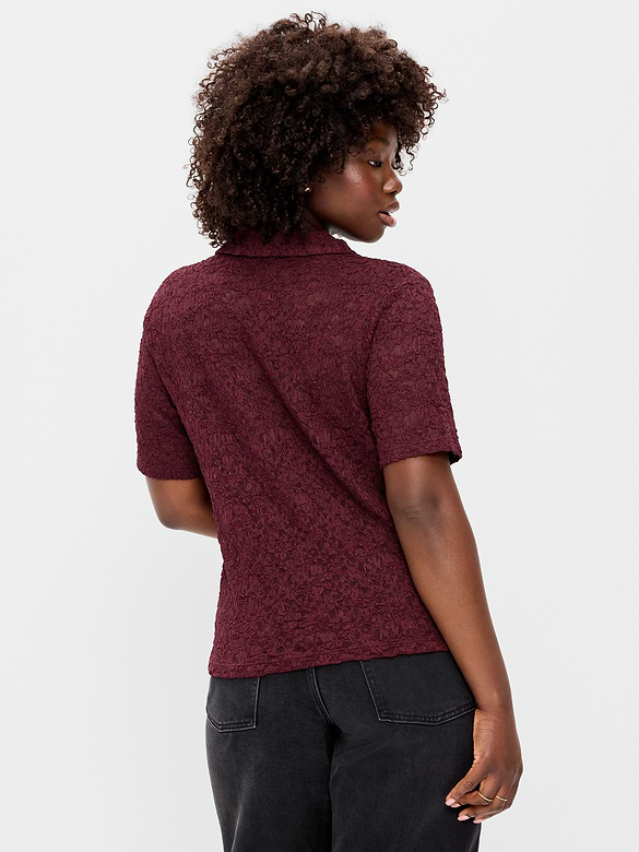 Old Navy Lace Keyhole Polo Top — photo 8