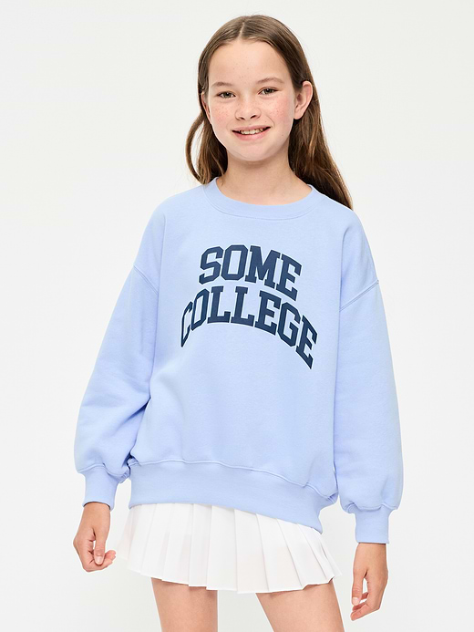 Old Navy Oversized Graphic Tunic Sweatshirt for Girls — photo 1