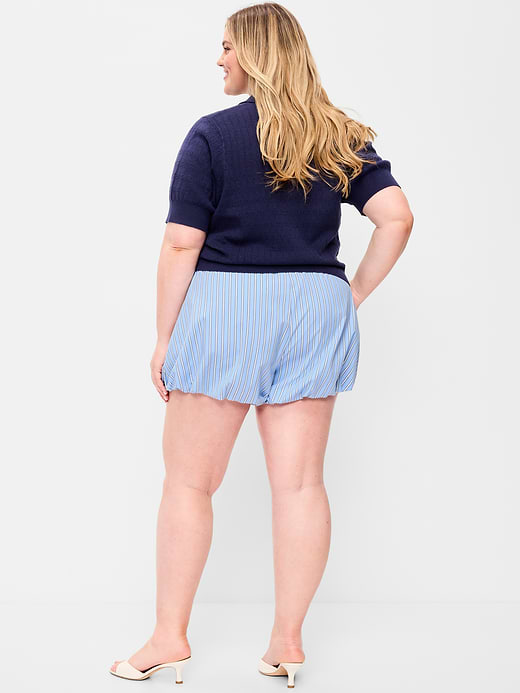 Old Navy Poplin Bubble Hem Shorts — photo 8