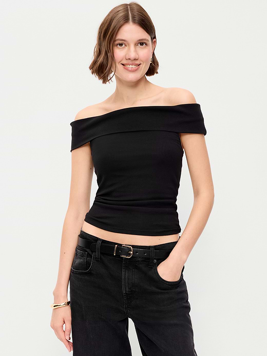 Old Navy Off-The-Shoulder Fitted Top — photo 1