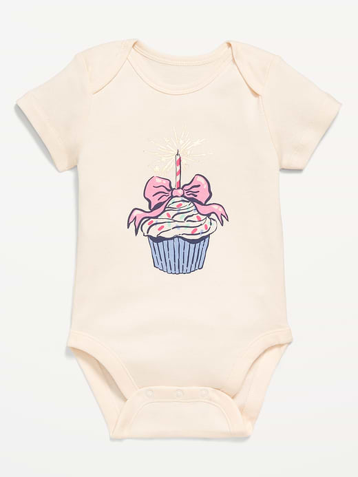 Old Navy Unisex Short-Sleeve Logo-Graphic Bodysuit for Baby — photo 4