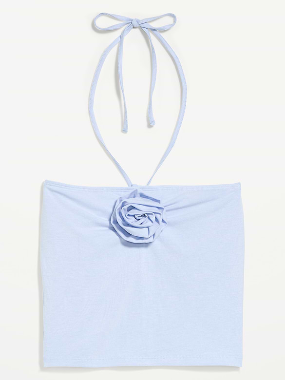 Old Navy Tie-Neck Rosette Tube Top — photo 6