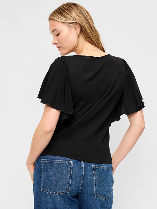 Old Navy V-Neck Flutter Sleeve Top — photo 7