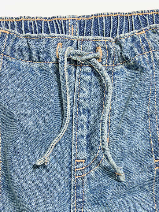 Old Navy Pull-On Low-Rise Super Baggy Wide-Leg Cargo Jeans for Girls — photo 6