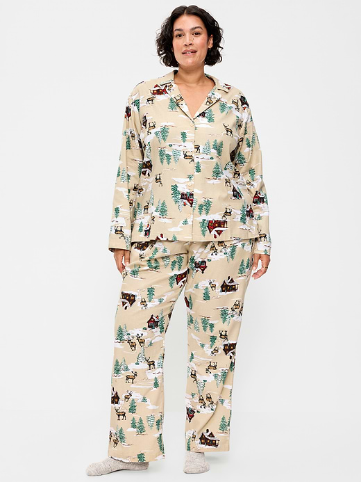 Old Navy Printed Flannel Pajama Pant Set for Women — photo 7