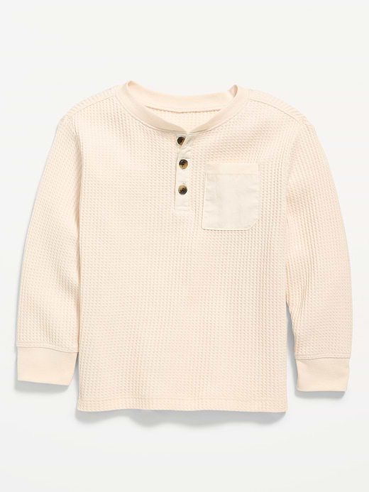Old Navy Long-Sleeve Waffle Knit Henley T-Shirt for Toddler Boys — photo 4