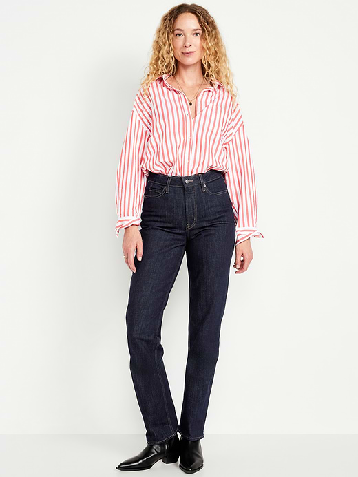 Old Navy Extra High-Waisted Straight Jeans — photo 1