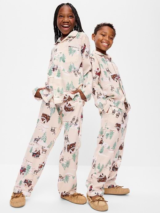 Old Navy Gender-Neutral Printed Flannel Pajama Pants Set for Kids — photo 1