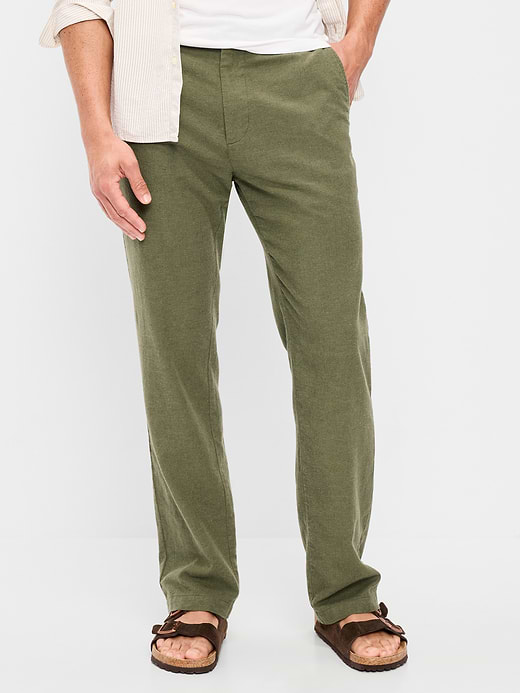 Old Navy 90's Straight-Fit Linen-Blend Dress Pants — photo 3
