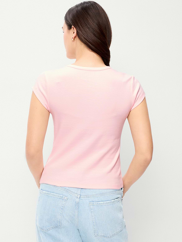 Old Navy Snug High V-Neck T-Shirt — photo 8