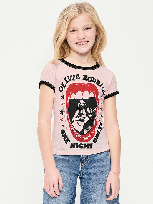 Old Navy Olivia Rodrigo™ Fitted Ribbed Ringer Graphic T-Shirt for Girls