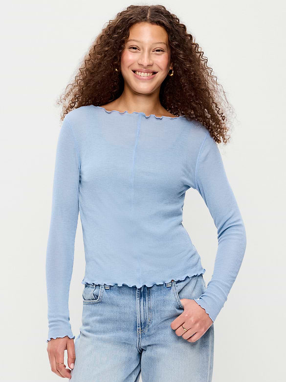Old Navy Lettuce-Edge Tissue T-Shirt — photo 5