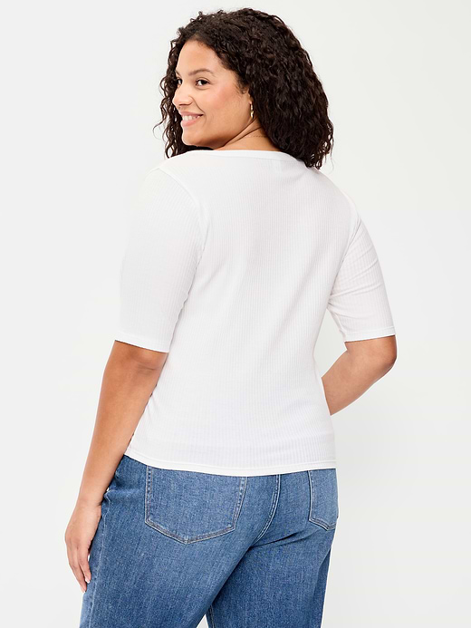 Old Navy Scoop-Neck Fitted Henley Top — photo 6