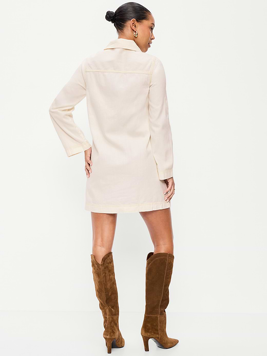 Old Navy Long-Sleeve Popover Jean Mini Dress — photo 3