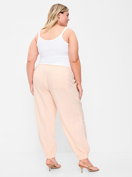 Old Navy Mid-Rise Linen-Blend Cinched-Ankle Pants — photo 7