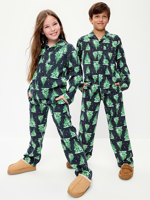 Old Navy Gender-Neutral Printed Flannel Pajama Pants Set for Kids — photo 1