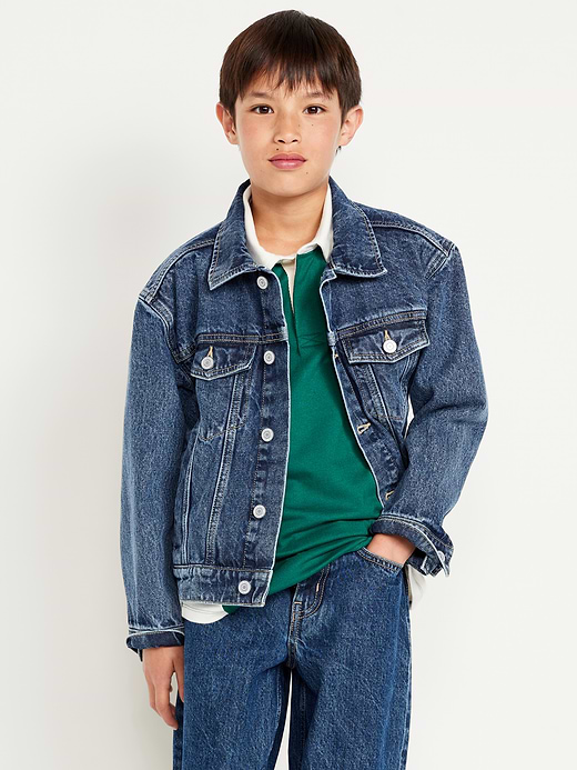 Old Navy Non-Stretch Jean Trucker Jacket for Boys — photo 1