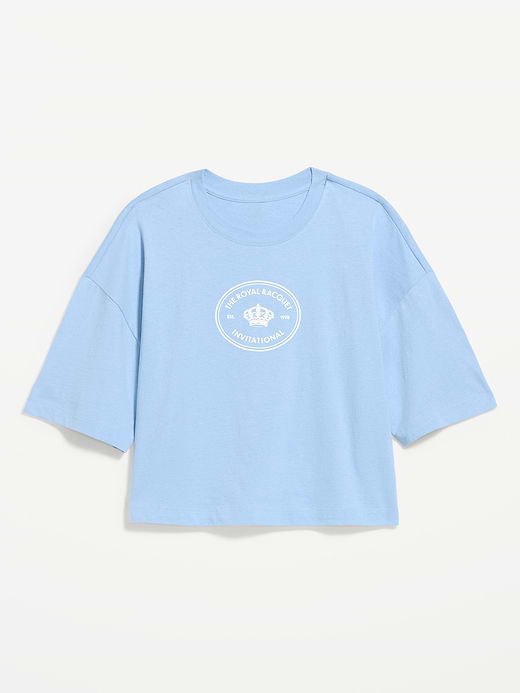 Old Navy Vintage Crew-Neck Oversized Crop Graphic T-Shirt — photo 6
