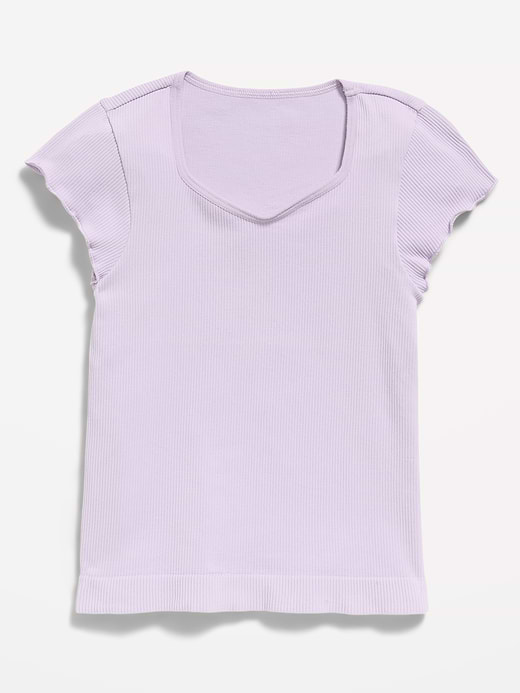 Old Navy Fitted Seamless Ribbed  Performance Top for Girls — photo 3