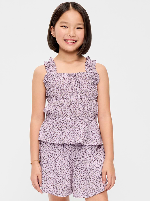 Old Navy Printed Sleeveless Ruffled Top for Girls — photo 1
