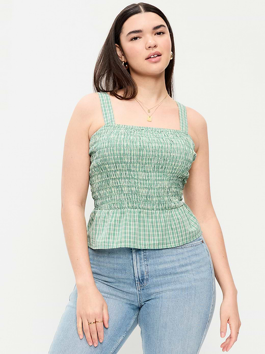 Old Navy Smocked Peplum Tank Top — photo 6